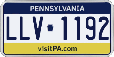 PA license plate LLV1192