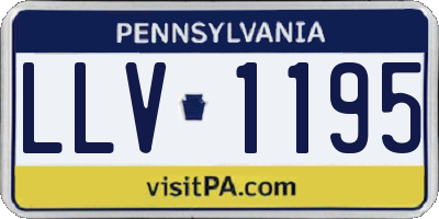 PA license plate LLV1195
