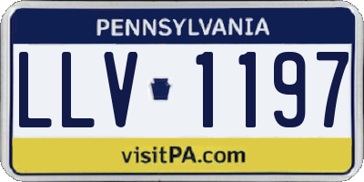 PA license plate LLV1197