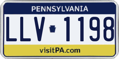 PA license plate LLV1198