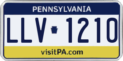 PA license plate LLV1210