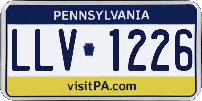 PA license plate LLV1226