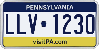 PA license plate LLV1230