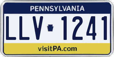 PA license plate LLV1241