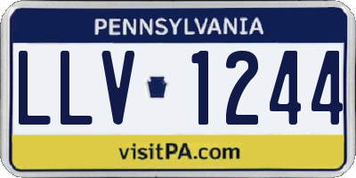 PA license plate LLV1244