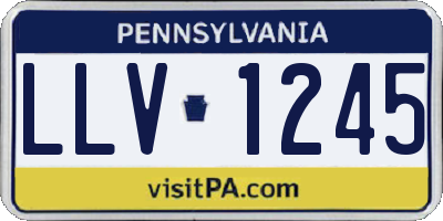 PA license plate LLV1245