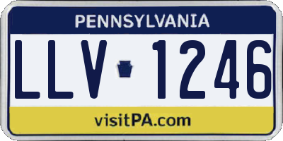 PA license plate LLV1246