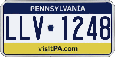 PA license plate LLV1248