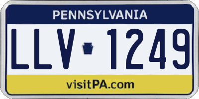 PA license plate LLV1249
