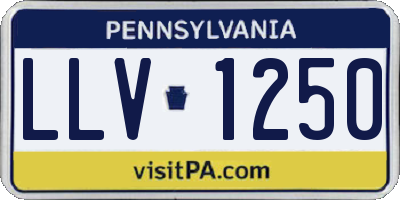 PA license plate LLV1250