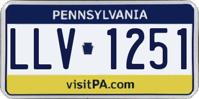 PA license plate LLV1251