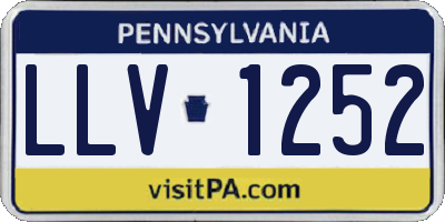 PA license plate LLV1252