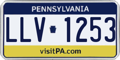PA license plate LLV1253
