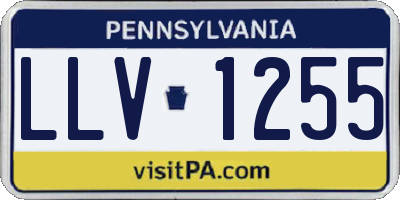 PA license plate LLV1255