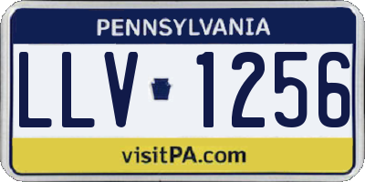 PA license plate LLV1256