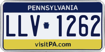 PA license plate LLV1262