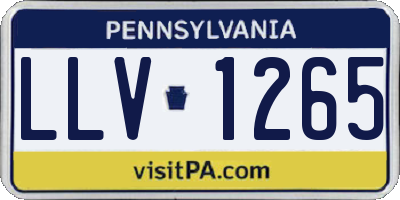 PA license plate LLV1265