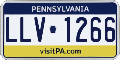PA license plate LLV1266