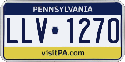 PA license plate LLV1270
