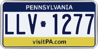 PA license plate LLV1277