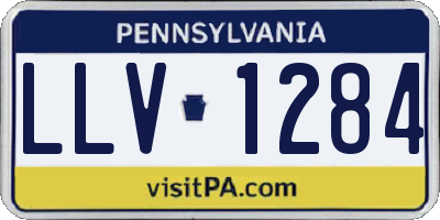 PA license plate LLV1284