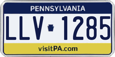PA license plate LLV1285