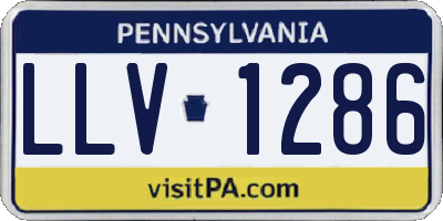 PA license plate LLV1286