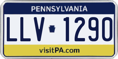 PA license plate LLV1290