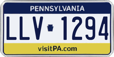 PA license plate LLV1294