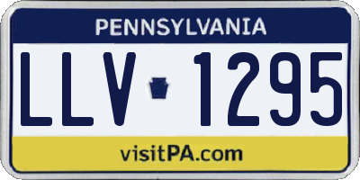 PA license plate LLV1295