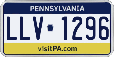 PA license plate LLV1296