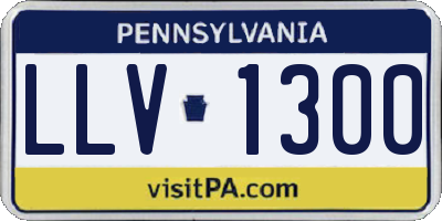 PA license plate LLV1300
