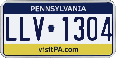 PA license plate LLV1304