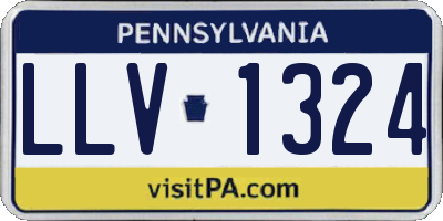 PA license plate LLV1324