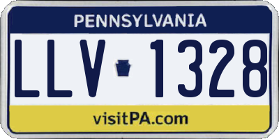 PA license plate LLV1328