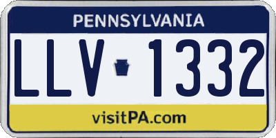 PA license plate LLV1332