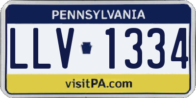 PA license plate LLV1334