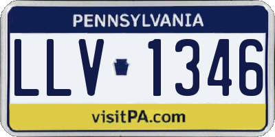 PA license plate LLV1346