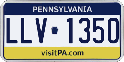 PA license plate LLV1350