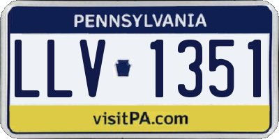 PA license plate LLV1351