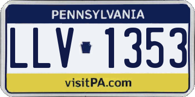 PA license plate LLV1353