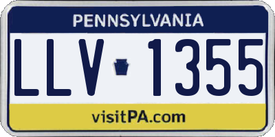PA license plate LLV1355