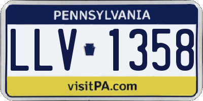 PA license plate LLV1358