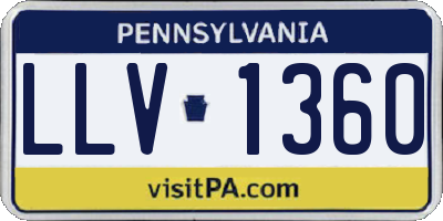 PA license plate LLV1360
