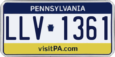 PA license plate LLV1361
