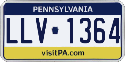 PA license plate LLV1364