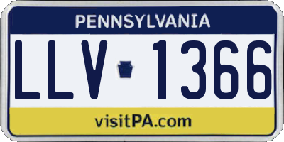 PA license plate LLV1366