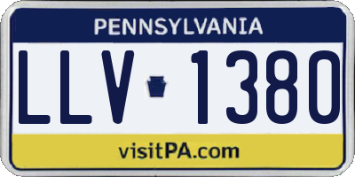PA license plate LLV1380