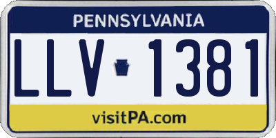 PA license plate LLV1381