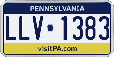 PA license plate LLV1383